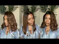 Perfect Everyday Wig Klaiyi Bob Ombre Chestnut Brown Short Bob Wig 7x5 Bye-Bye Knots KlaiyiHair