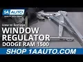 How to Replace Window Regulator 94-02 Dodge Ram 1500