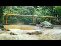 Download Lagu Building dam to block streams with wooden to contain sand to protect the bridge - Phùng Thị Chài