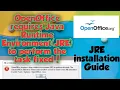 OpenOffice requires Java Runtime Environment JRE to perform the task Fixed JRE Installation