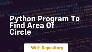 Python program to find area of circle
