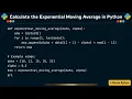 How to calculate the exponential moving average in Python