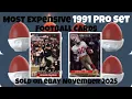 1991 Pro Set Most Expensive eBay Sales Football Cards - November 2025