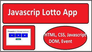 Lotto App Javascript App Random Number Generator