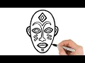 How to Draw African Mask Super Easy Step-by-Step Tutorial