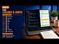 CSS Colors Units Tutorial for Beginners HEX RGB REM EM PX VH VW Day 3