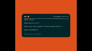 Python pyttsx3 - Change text to speech pitch