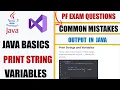 Output in Java Print String and Variables