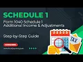 IRS Schedule 1 Form 1040 - Line by Line Instructions Examples