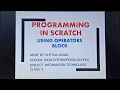 USING OPERATORS BLOCK IN SCRATCH