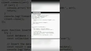 mongodb connect with node js and storing data