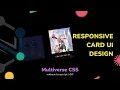 Tutorial Responsive Card UI Design Multiverse CSS without Javascript GIF SUNNY