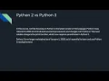 Python 2 vs Python 3