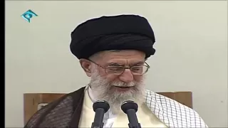 کنایه خامنه ای به چهره احمدی نژاد در حضور مسئولین 