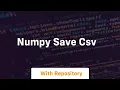numpy save csv