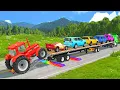 Download Lagu Flatbed Truck Mcqueen | Transportation with Truck - Pothole vs Car #7 - BeamNG.Drive