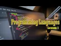 Lesson 1 Introduction to Programming Languages