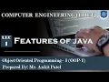 Lec-01 - Features of java Object Oriented Programming 1 Computer Engineering