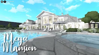 MEGA MANSION BLOXBURG SPEEDBUILD WITH POOL AND TENNIS COURT