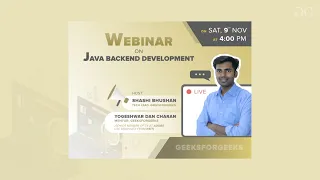 Webinar on Java Backend Development GeeksforGeeks