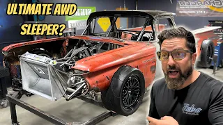rebuilding a 50s classic into an awd tube chassis race car