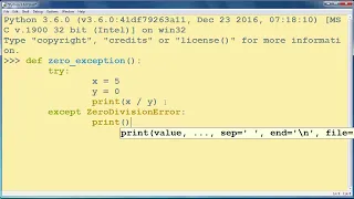 How to handle Dividing By Zero Exception in Python programming language