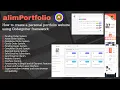 How to create a personal portfolio website using Codeigniter framework
