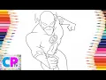 Flash Coloring Pages Ready to Action and in Quick to Start Position Superhero Coloring Tv