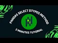 Pandas Select Dtypes method