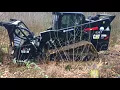 The CAT 299D2 XHP with Mulcher in action