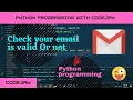 Check your email is valid or not using python python programing in hindi codejay