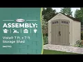 Suncast Vista 7 ft x 7 ft Storage Shed Assembly