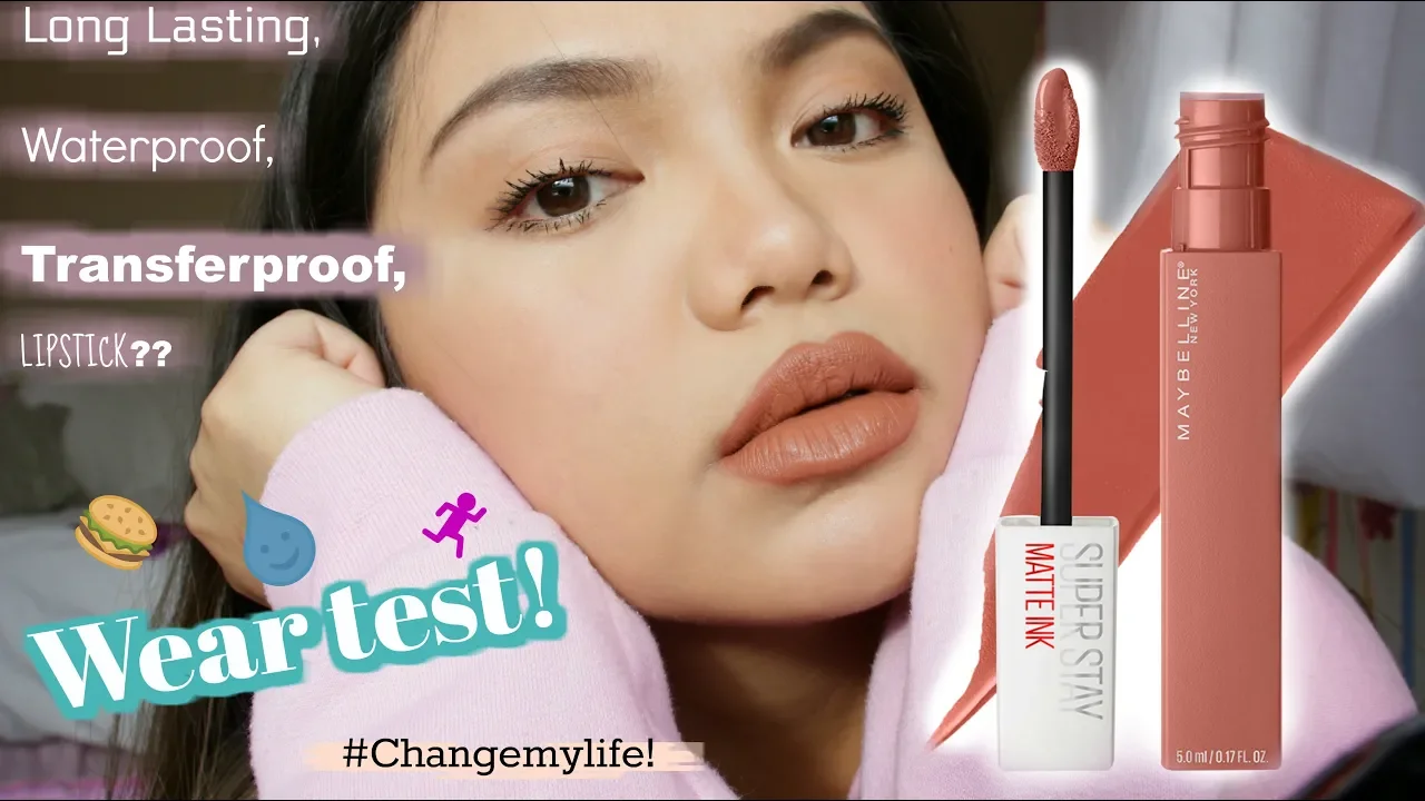 VIRAL ! TEST KETAHANAN LIPCREAM 16 JAM ? MAYBELLINE SUPER STAY MATTE INK | Maria Soelisty
