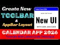 - Create a new ToolBar and AppBar Layout in Android Studio