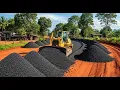 Download Lagu Mastering Road Construction Progress Bulldozer and Gravel Unloading Using  Strong KOMATSU Dozer D61P