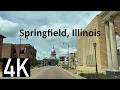 Road Tour of Springfield IL in 4K - Driving in Springfield