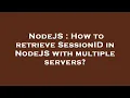 NodeJS How to retrieve SessionID in NodeJS with multiple servers