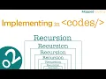 Recursion implementation in Codes using a Real-life example Comparing with loop iterative approach