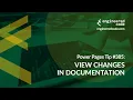 Power Pages Tip - View Changes in Documentation