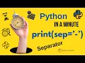 Python In A Minute print sep In python - Separator argument of print function