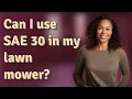 Can I use SAE 30 in my lawn mower