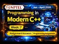 NPTEL Modern C Week 7 2026 Complete Assignment 7 Answers with Code