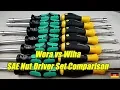 Wiha vs Wera SAE Nut Driver Set Comparison