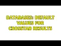 Databases Default values for crosstab results