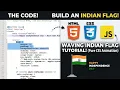 Build Happy Independence Day Waving Flag Webpage using HTML CSS JavaScript Computer Soft Skills