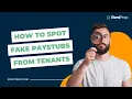 How To Spot Fake Pay Stubs