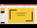 University Housing