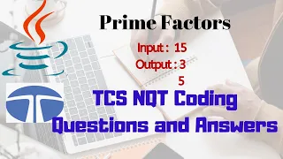 Find Prime Factors of a given number TCS NQT coding problem Solved