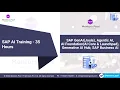SAP AI Training SAP Joule Training SAP Agentic AI Training SAP AI Core AI Launchpad Training