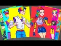 [🌈Paper diy🌈] RAINBOW Fashion Dress Up of HUNTRIX RUMI \u0026 SAJA BOYS | KPOP DEMON HUNTERS Sticker Book